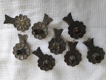 8 oude kaarsenknijpers / kerstboom kaarsenhouders beschikbaar voor biedingen