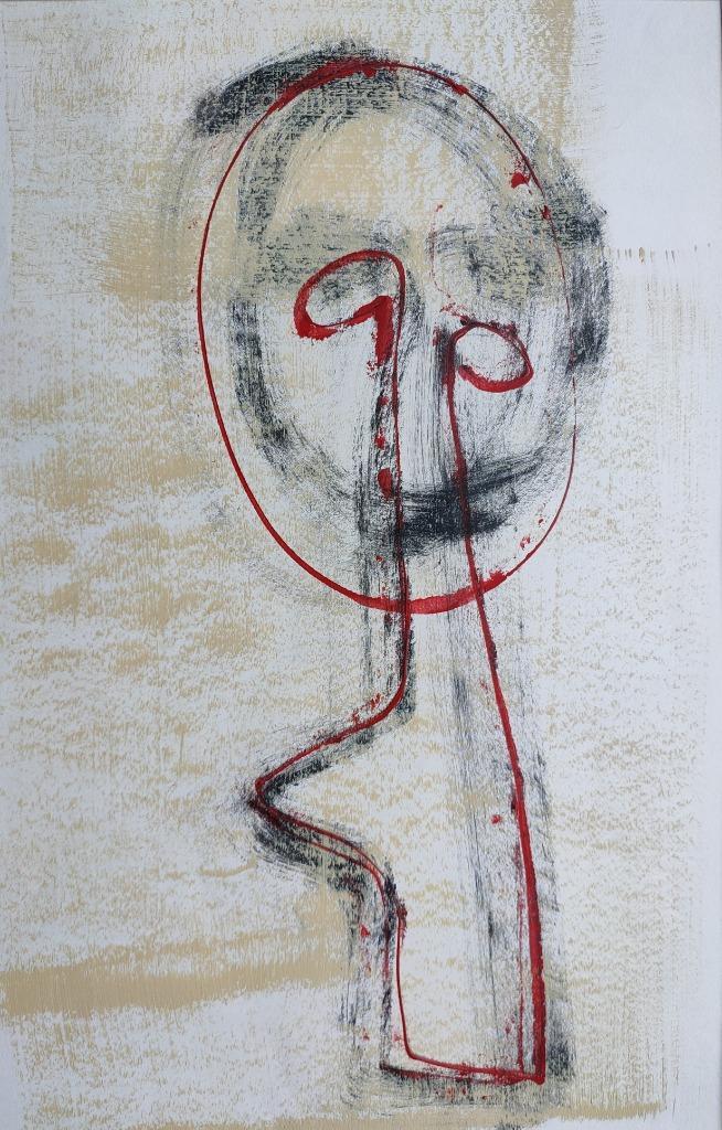 ANONIEM Werken/schilderen op papier (GROOT FORMAAT), Antiek en Kunst, Kunst | Schilderijen | Abstract, Ophalen