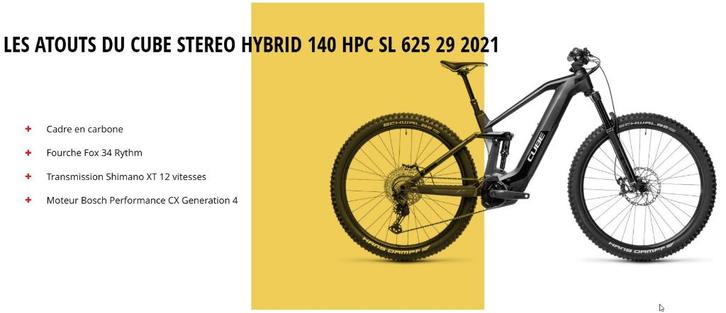 VTT Cube STEREO HYBRID 140 HPC SL 625 29" 2021, Vélos & Vélomoteurs, Vélos | VTT & Mountainbikes, Utilisé, Hommes, Autres marques