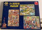 Jan Van Haasteren 3x 500 stukken, Ophalen, Gebruikt, Legpuzzel