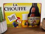 Metalen reclamebord La Chouffe, Ophalen of Verzenden, Nieuw, Reclamebord, Plaat of Schild