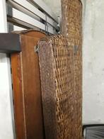 Rotan Bed, Huis en Inrichting, Ophalen, Bruin, Tweepersoons, Zo goed als nieuw