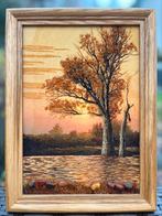 Schilderij met Amber afgewerkt., Ophalen of Verzenden, Gebruikt, Schilderij