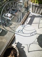 Table plus 4chaises pour jardin en fer forgé, Tuin en Terras, Tuintafels, Ophalen, Gebruikt, Rond, Metaal