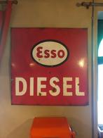 Esso geëmailleerde plaat 1m 1m 1958, Verzamelen, Merken en Reclamevoorwerpen, Ophalen, Gebruikt