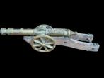 Petit canon décoratif en laiton et bois – 35 cm, Ophalen of Verzenden