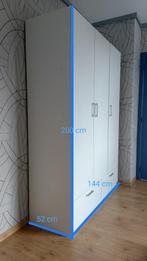 Kleerkast ELLESTED 144x200 3 deuren 2 lades wit, Ophalen, Gebruikt, 100 tot 150 cm, 200 cm of meer