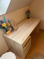 Bureau met bijpassende kast, Huis en Inrichting, Ophalen, Met wielen, Gebruikt, Bureau