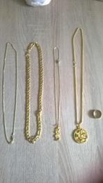 set van 4 vergulde kettingen, Ophalen of Verzenden, Nieuw, Goud, Goud