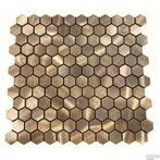 Mozaiëk Reflection Gold Hexagon 23mm op matje 300x300x8mm, Ophalen, Nieuw, 20 tot 40 cm, 10 m² of meer
