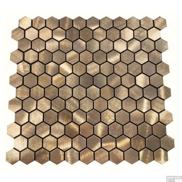 Mozaiëk Reflection Gold Hexagon 23mm op matje 300x300x8mm beschikbaar voor biedingen