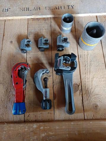 Set Kopersnijders, ontbramers ridgid en Knipex. beschikbaar voor biedingen