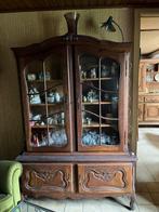 Antieke houten vitrinekast, Antiek en Kunst, Ophalen