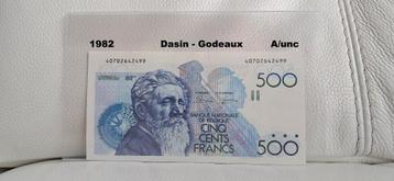 500 frank Meunier * Dasin - Godeaux * A/unc beschikbaar voor biedingen