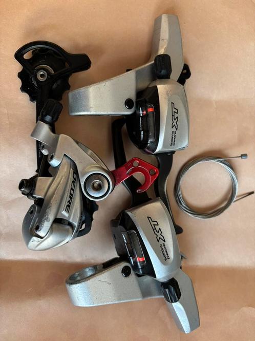 Shimano DEORE XT schakelset, Fietsen en Brommers, Fietsonderdelen, Gebruikt, Mountainbike, Derailleur of Ketting, Ophalen of Verzenden