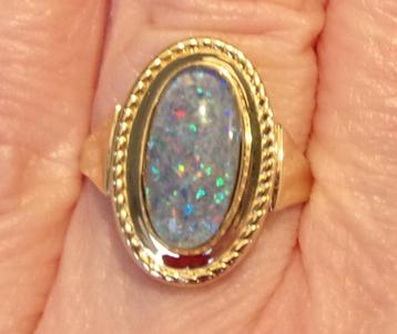 Geelgouden Opaal ring, Sogni D’Oro, maat 18 mm, Nieuw beschikbaar voor biedingen