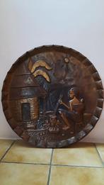 Tableau  circulaire en cuivre repoussé, Antiquités & Art, Antiquités | Bronze & Cuivre, Enlèvement, Cuivre