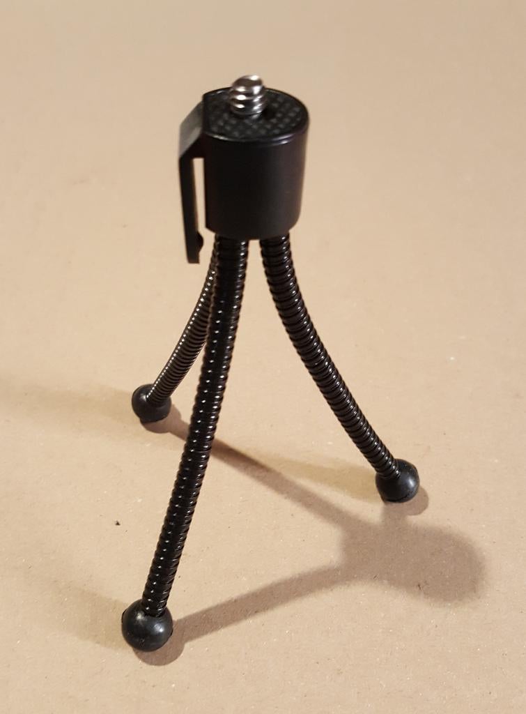 mini-trépied noir avec pieds flexibles (trépied) NOUVEAU, Enlèvement ou Envoi, Neuf, Moins de 150 cm, Trépied