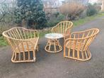 Rotan set: 2 zit en 2 enkele zetels met tafeltje, Ophalen