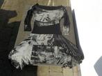 Prachtige vintage zwart grijze jurk van Desigual maat M, Kleding | Dames, Jurken, Maat 38/40 (M), Zwart, Ophalen of Verzenden