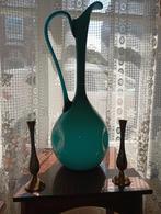 Vase bleu carafe - style pichet, Ophalen, Zo goed als nieuw, Blauw
