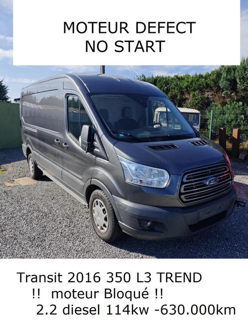 Ford transit 350 L3 Trend 2.2D 2016 !! Moteur Bloqué !!, Autos, Camionnettes & Utilitaires, Entreprise, ABS, Air conditionné, Bluetooth