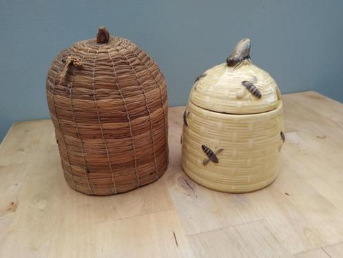 honingpotje met rieten korf (2), Antiek en Kunst, Antiek | Keramiek en Aardewerk, Ophalen of Verzenden