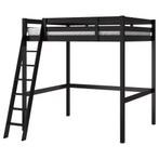 IKEA Bed - zwart in hout, Ophalen, Hoogslaper, Tweepersoons, 140 cm