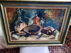 stilleven in olieverf op doek, Ophalen, Zo goed als nieuw, Schilderij, 50 tot 75 cm