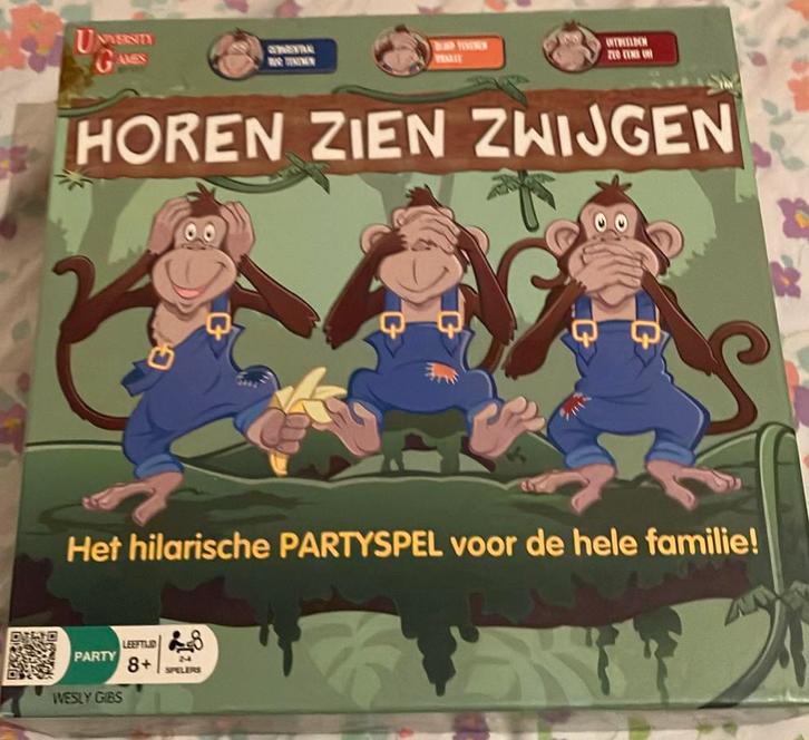 Horen zien zwigen spel goede staat, Hobby en Vrije tijd, Gezelschapsspellen | Bordspellen, Gebruikt, Een of twee spelers, Drie of vier spelers