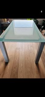 Eettafel in glas, Huis en Inrichting, Tafels | Eettafels, Ophalen, 100 tot 150 cm, Vijf personen of meer, 200 cm of meer