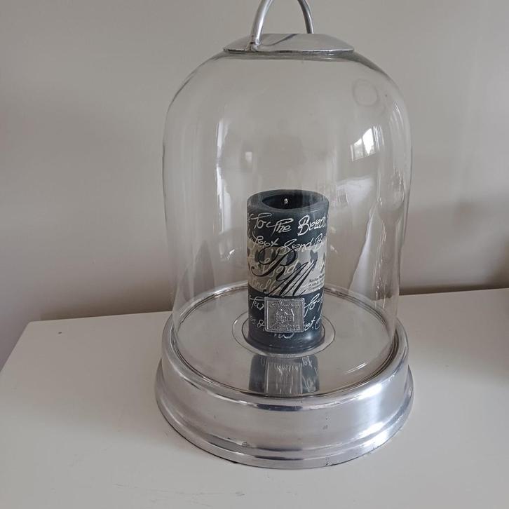 Rivièra Maison glazen stolp met kaars, Huis en Inrichting, Woonaccessoires | Stolpen, Zo goed als nieuw, Ophalen