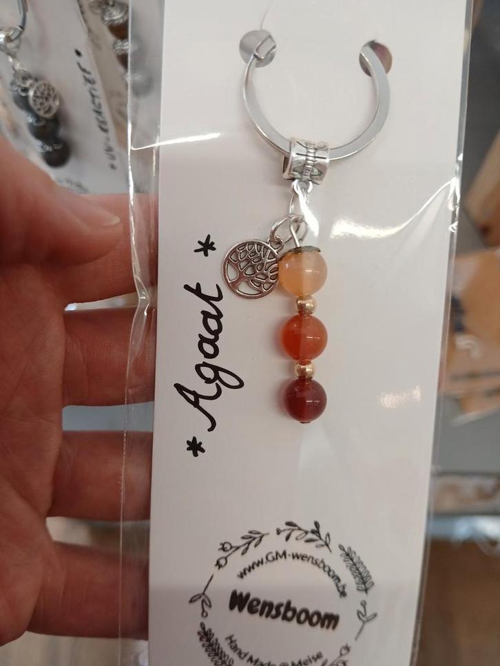 Sleutelhanger edelsteen, Handtassen en Accessoires, Edelstenen, Nieuw, Ophalen of Verzenden