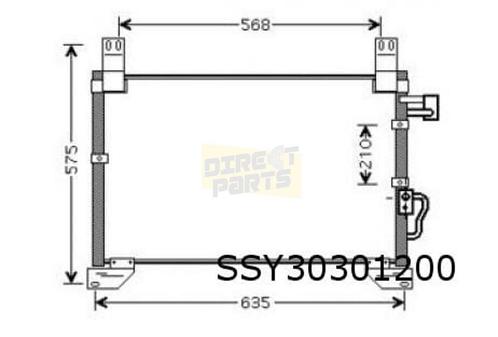 Ssang-Yong Rexton (-6/02) (2.9XDi) condensor OES! 6840008001, Auto-onderdelen, Airco en Verwarming, Nieuw, Ophalen of Verzenden