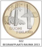 5 euros Finlande 2013 CIMETIÈRE DE RAUMA, 5 euros, Finlande, Enlèvement ou Envoi