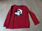 T-shirt panda bordeaux (WE - Taille 98/104), Comme neuf, Fille, WE, Chemise ou À manches longues