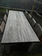 Tuintafel tuinset massief hout teak, Tuin en Terras, Ophalen, Zo goed als nieuw, Hout