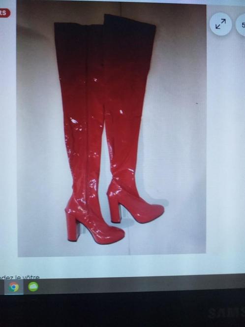 cuissardes vernie rouge, Kleding | Dames, Schoenen, Nieuw, Hoge laarzen, Rood, Ophalen of Verzenden