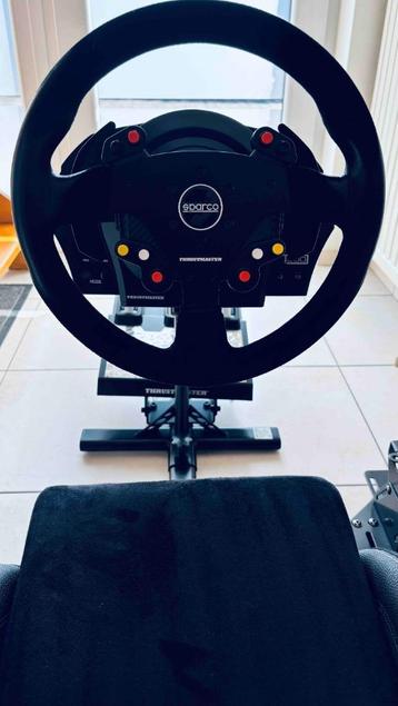 Thrustmaster wheelbase + Sparco (rally) stuur alcantara beschikbaar voor biedingen