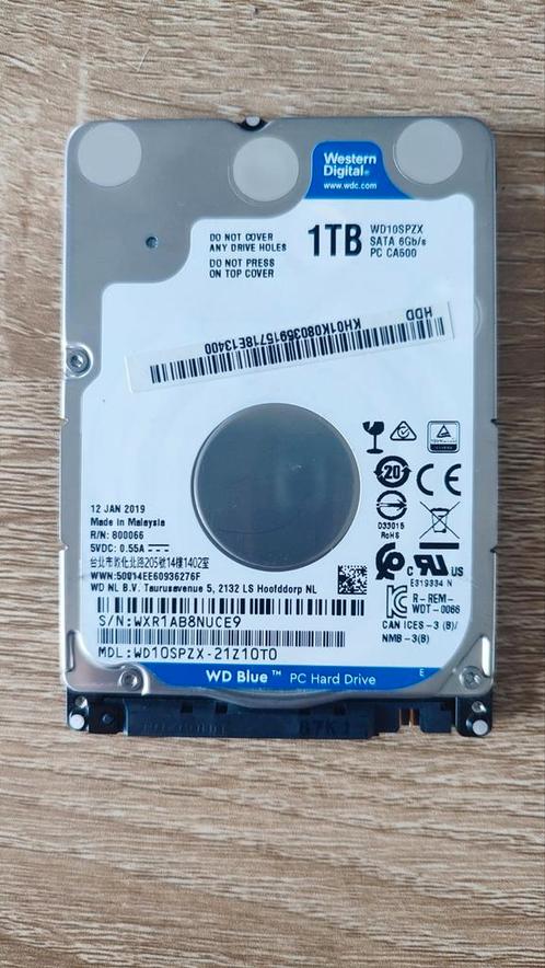 Western Digital Blue WD10SPZX - 1 To - interne - 2.5" - SATA, Informatique & Logiciels, Disques durs, Comme neuf, Laptop, Interne