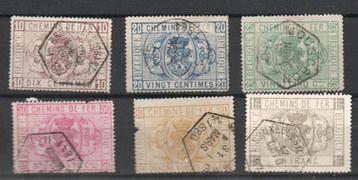 Année 1879- 82 : Chemin de fer : CF1- CF6 obli. / TR1-TR6 Ob beschikbaar voor biedingen