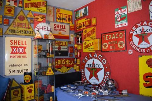 Amerikaans decoratie onderdelen oldtimer USA texaco shell, Verzamelen, Merken en Reclamevoorwerpen, Gebruikt, Reclamebord, Ophalen of Verzenden