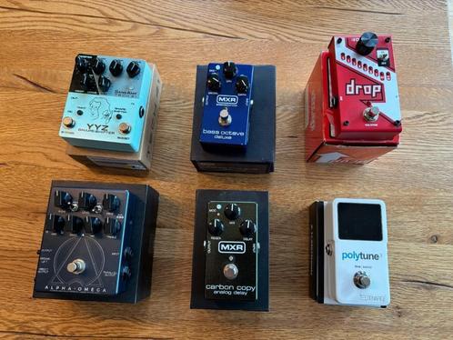 Diverse effect pedalen bas en gitaar, Muziek en Instrumenten, Effecten, Gebruikt, Delay of Echo, Distortion, Overdrive of Fuzz