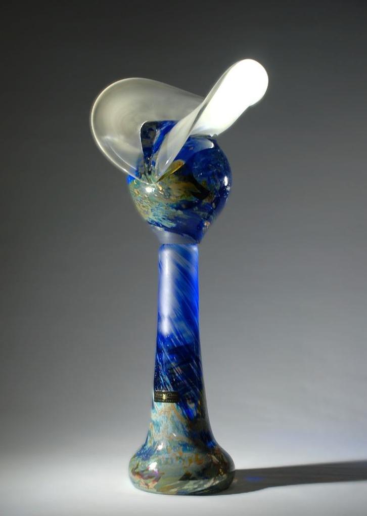 Val St Lambert - Sculpture Totem Ombre & Lumière - VSL, Antiek en Kunst, Antiek | Glaswerk en Kristal, Ophalen of Verzenden