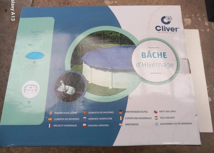 Bâche d’hivernage ronde – Ø 5,50 m avec tendeur, Tuin en Terras, Zwembaden, Zo goed als nieuw, Ophalen