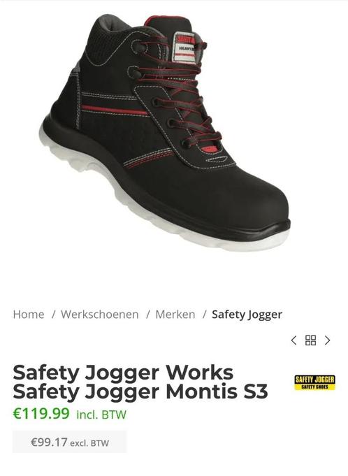 Veiligheidsschoenen maat 42.Safety Jogger Montis Hoog S3, Doe-het-zelf en Bouw, Veiligheidskleding, Nieuw, Ophalen of Verzenden