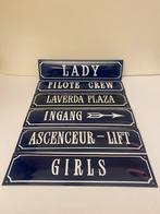 Emaille aanwijzingen Borden - Diverse Teksten., Ophalen of Verzenden, Zo goed als nieuw