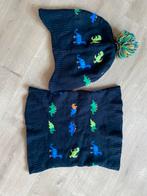 Kindermuts en -sjaal dino’s, Kinderen en Baby's, Kinderkleding | Mutsen, Sjaals en Handschoenen, Ophalen, Zo goed als nieuw, Sjaal