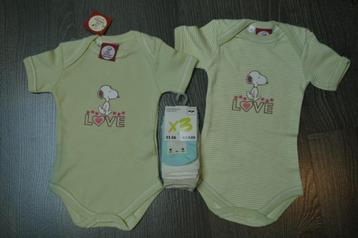 Bodys été (Snoopy) + autres (NEUFS) beschikbaar voor biedingen