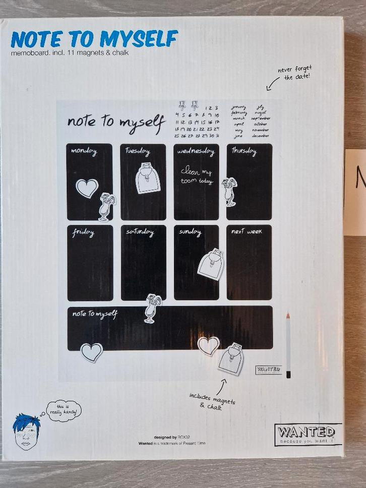 Design memo - en magneetbord, Huis en Inrichting, Woonaccessoires | Memoborden, Nieuw, Magneetbord, Ophalen of Verzenden